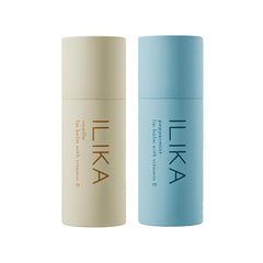 ILIKA Lip balm Organic, Vegan, Plastic-free, 100% Plant-based, 2X Volume, COSMOS Certified Organic, PETA Certified Vegan & Cruelty-Free 2 Pack, Vanilla & Peppermint