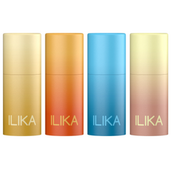 ILIKA 100% Natural Lip Balm - Organic, Plastic-free, Vegan, Cruelty-Free, Vitamin E, COSMOS Certified Organic, 4-Pack Classic Collection - Vanilla, Orange Tangerine, Peppermint, 0.15 oz each