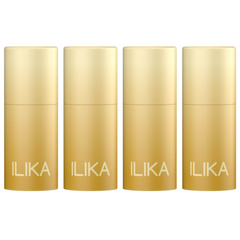 ILIKA 100% Natural Lip Balm - Organic, Plastic-free, Vegan, Cruelty-Free, Vitamin E, COSMOS Organic & PETA Certified Vegan, 4-Pack Unscented, All-Day Moisture, 0.15 oz each