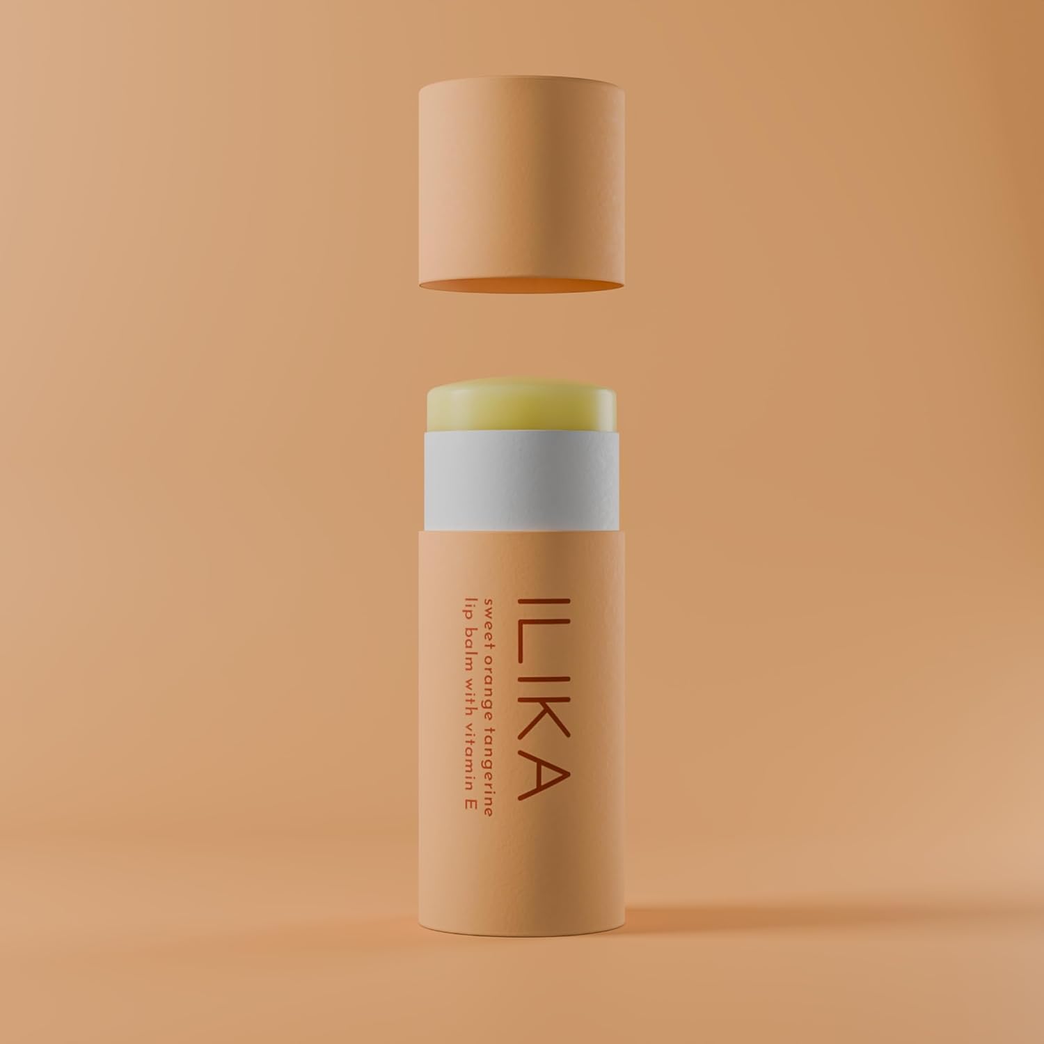 Baume à lèvres ILIKA Bio, Vegan, Sans plastique, 100 % végétal, Volume 2X, Certifié Bio COSMOS, Certifié Vegan PETA et Sans cruauté, Lot de 2, Orange Mandarine 