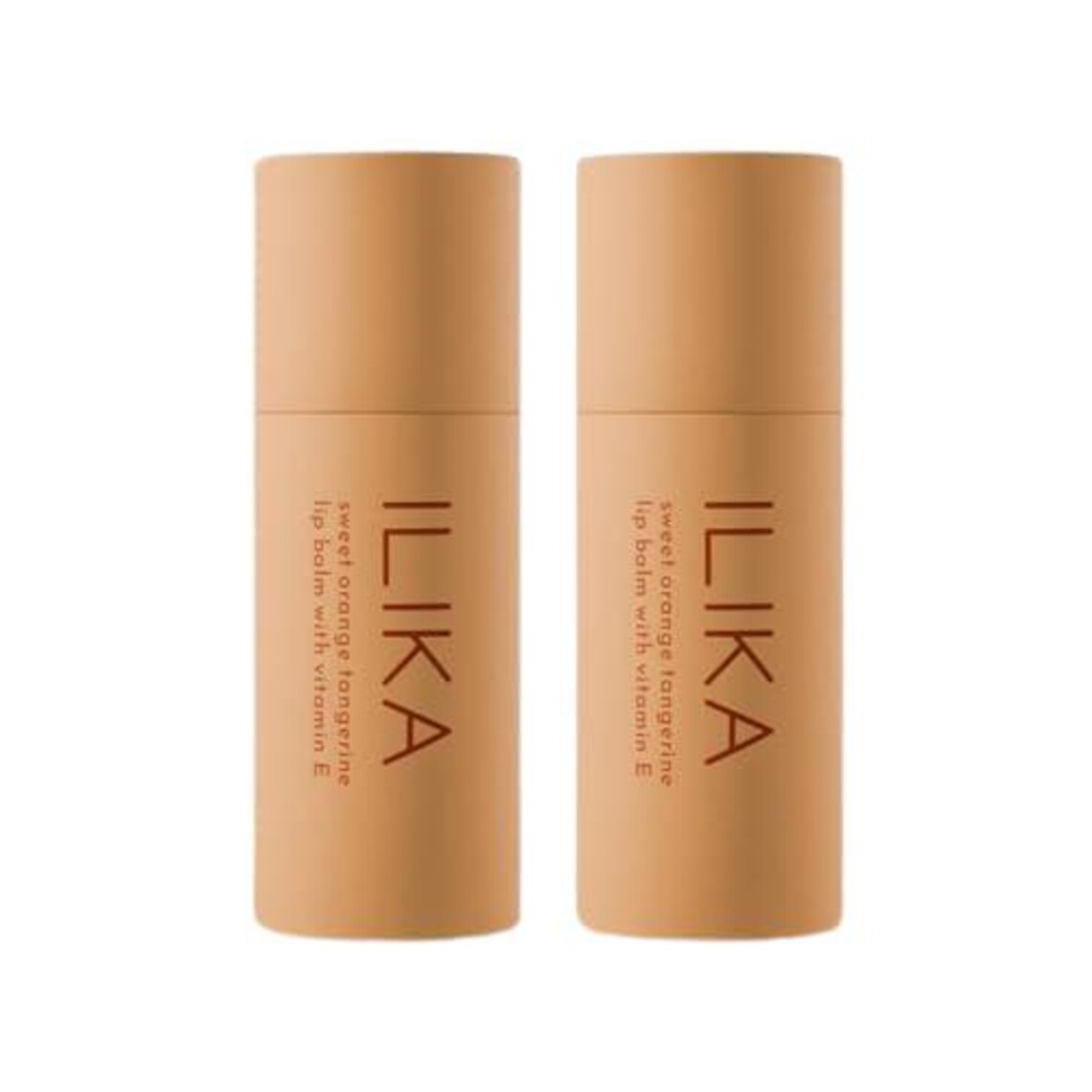ILIKA 100% Natural Lip Balm - 2X Volume, Organic, Plastic-free, Vegan, COSMOS Certified Organic, PETA Certified, Plant-Based, Biodegradable tube, 2 Pack, Vanilla &amp; Peppermint - 0.3 oz each